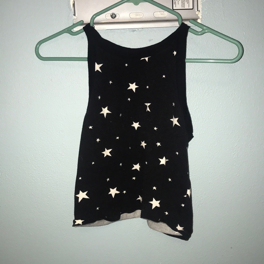 H&M Black and White Fitted Crop top